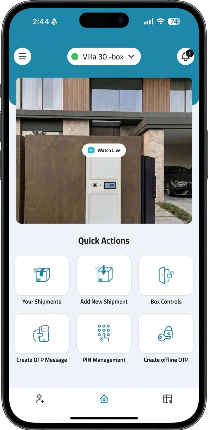 Mobile app screen